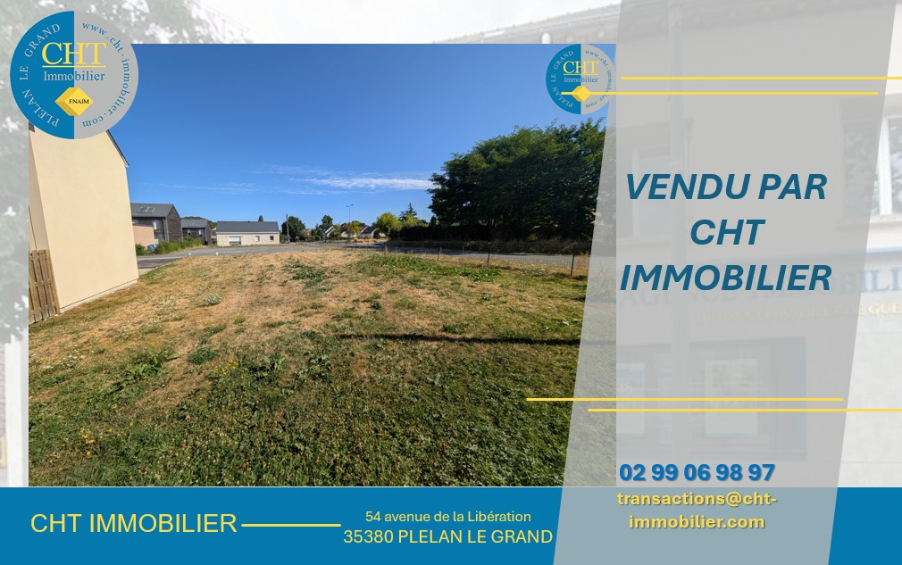 TERRAIN À BÂTIR DE 430 M2 EN CENTRE-VILLE DE PLÉLAN-LE-GRAND (35380) AVEC CHT IMMOBILIER