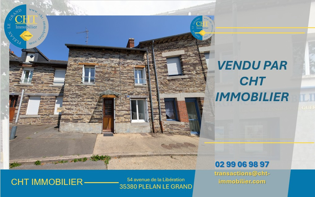 MAISON DE BOURG EN CENTRE-VILLE DE PLÉLAN-LE-GRAND (35380) AVEC CHT IMMOBILIER