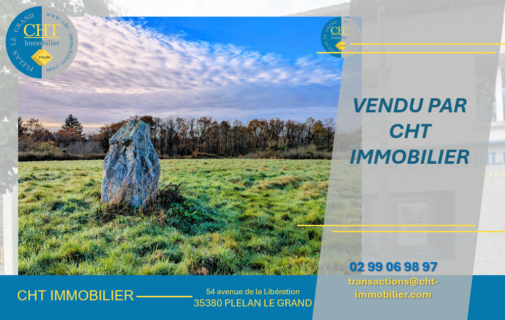 TERRAIN À BÂTIR LIBRE DE CONSTRUCTEUR   CAMPAGNE DE MONTENEUF (56380) AVEC CHT IMMOBILIER